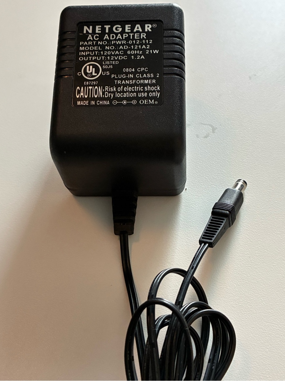 NETGEAR Black Power Adapter with Barrel Connector